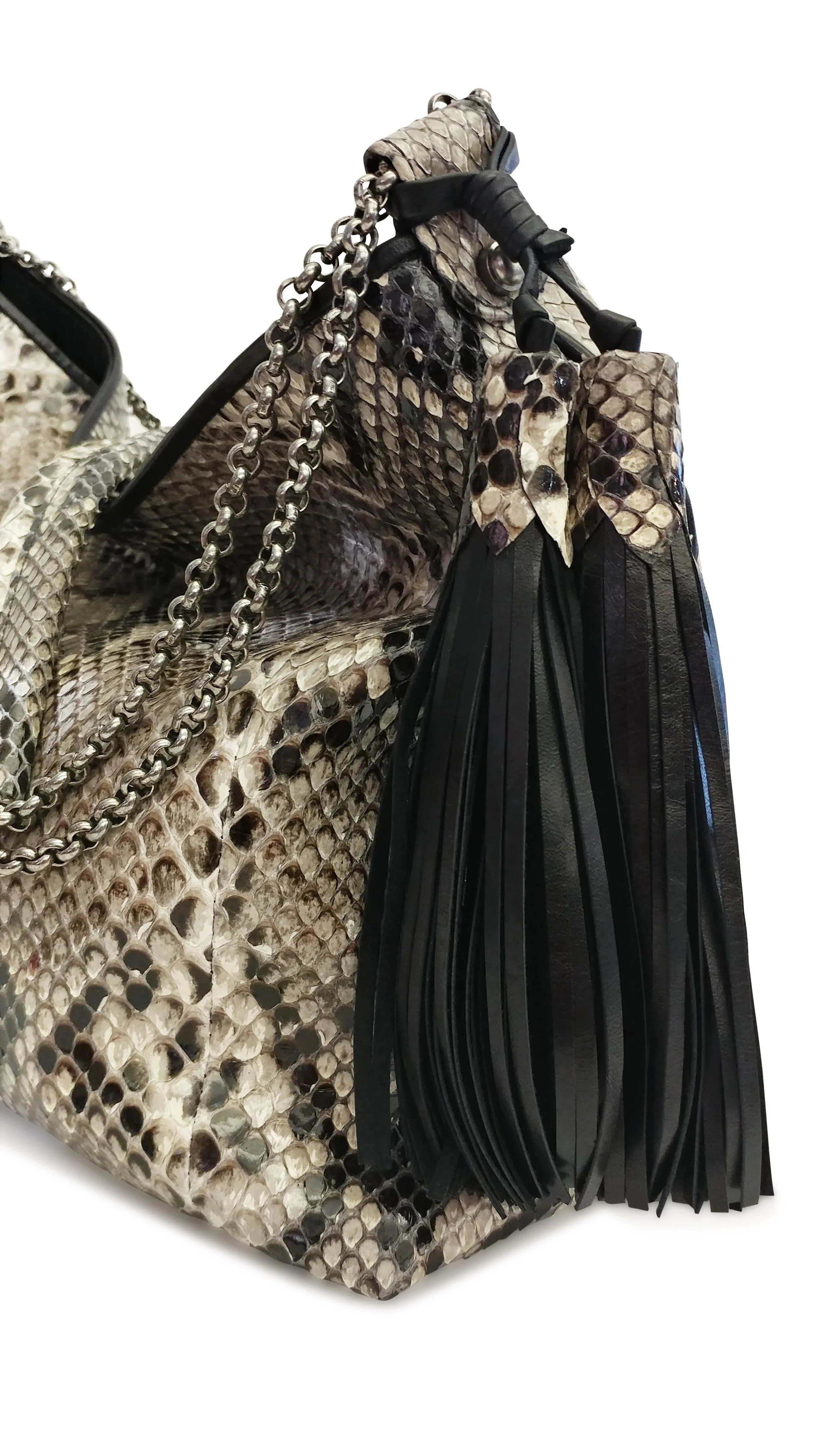 Robinson Shoulder Bag (sm) - Natural Glazed Python — ANTHONY LUCIANO